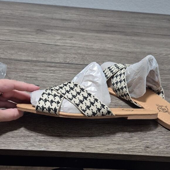 🎁3/$30🎁 Stylish Houndstooth Women's Sandals - Picture 9 of 14